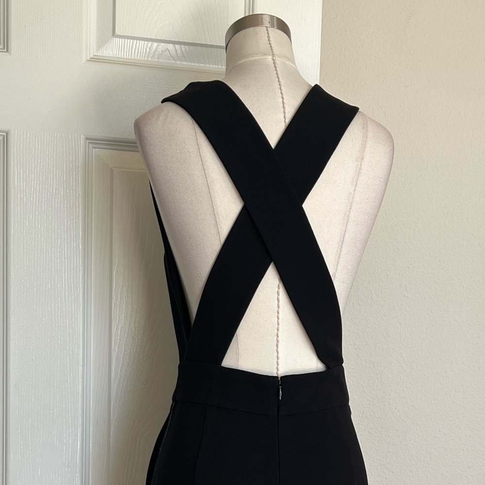 THEORY Black Crisscross Straps Jumpsuit - Picture 10 of 11